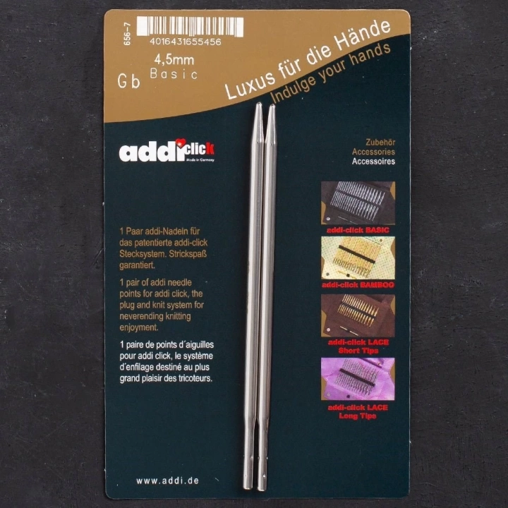 BFS Addi Click Basic 4,5mm Misinalı Şiş Ucu - 656-2