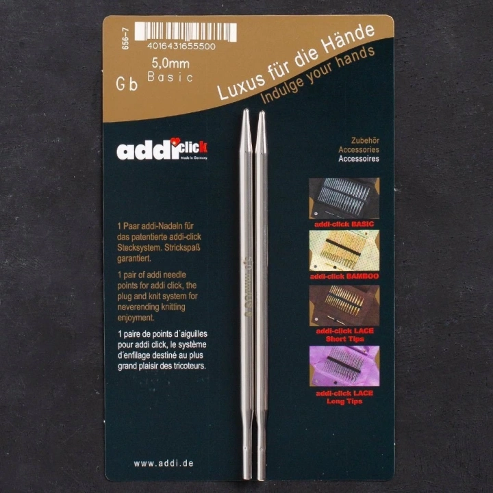 BFS Addi Click Basic 5mm Misinalı Şiş Ucu - 656-2