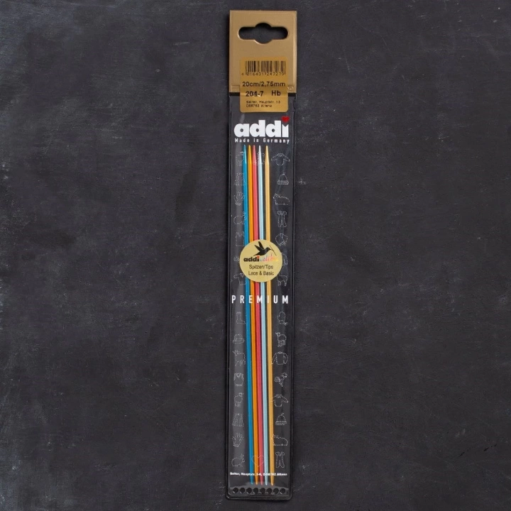 BFS Addi Colibri 2,75mm 20cm Renkli Çorap Şişi - 204-7