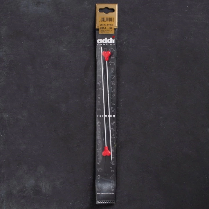 BFS Addi Kalpli 2mm 20cm Klasik Alüminyum Örgü Şişi -