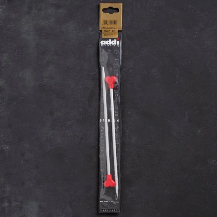 BFS Addi Kalpli 5mm 20cm Klasik Alüminyum Örgü Şişi -