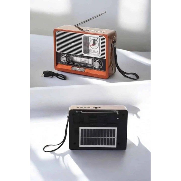 BFS Ahşap Görünümlü Retro Bluetooth Radyo USB,AUX Ve SD Kart Girişli