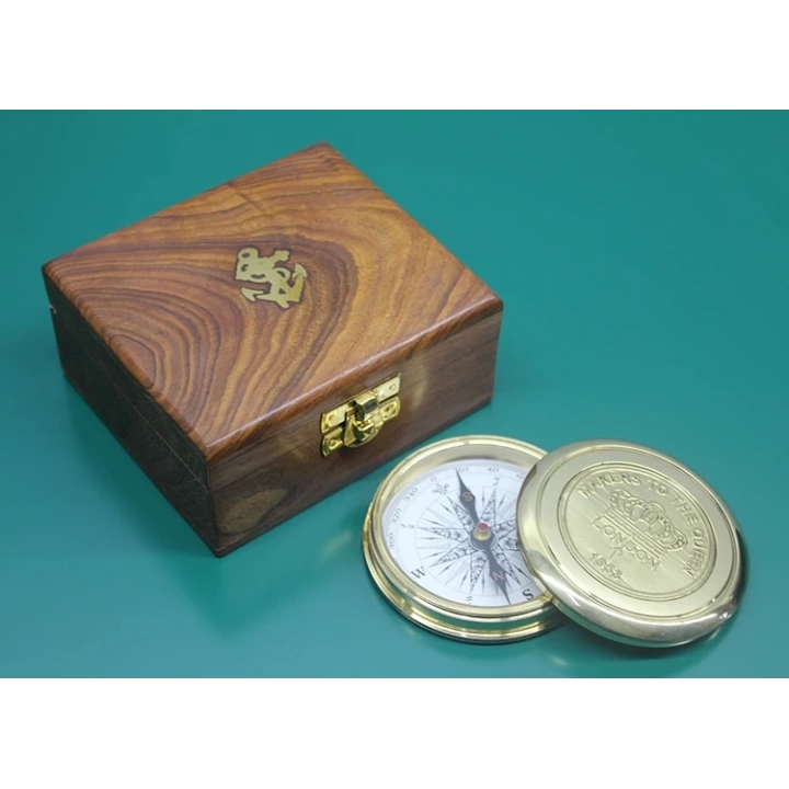 BFS Ahşap Kutulu Pirinç Pusula 16221