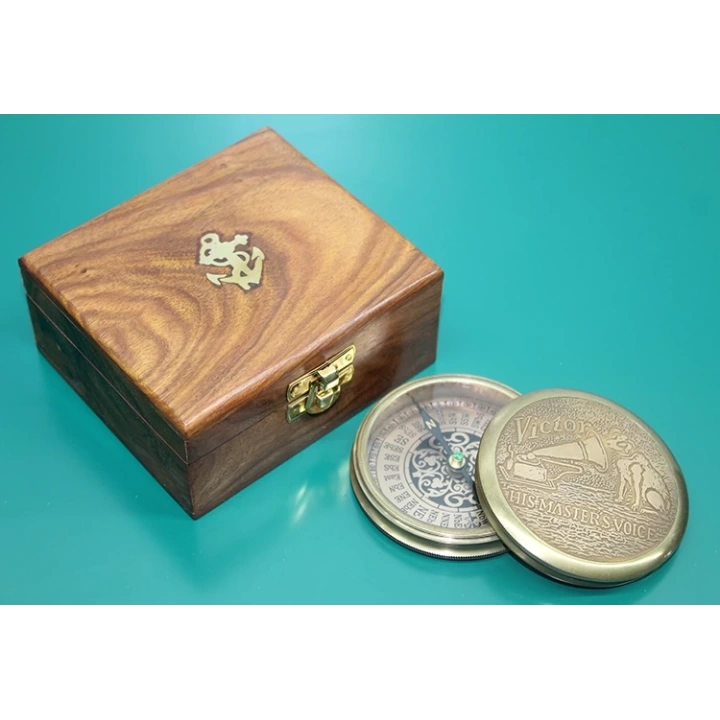BFS Ahşap Kutulu Pirinç Pusula 16222