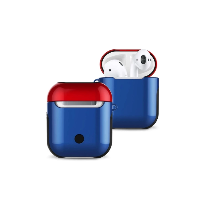 BFS Airpods 2 (2.nesil) 3in1 Kılıf - Lacivert-Kırmızı