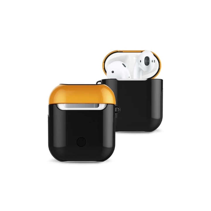 BFS Airpods 2 (2.nesil) 3in1 Kılıf - Siyah-Sarı