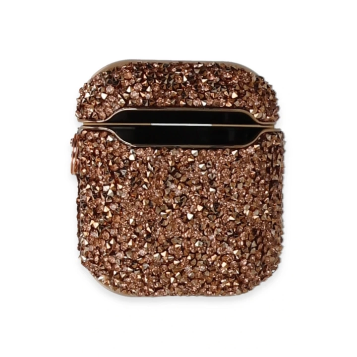 BFS Airpods 2 (2.nesil) Mira Taşlı Kılıf - Rose Gold