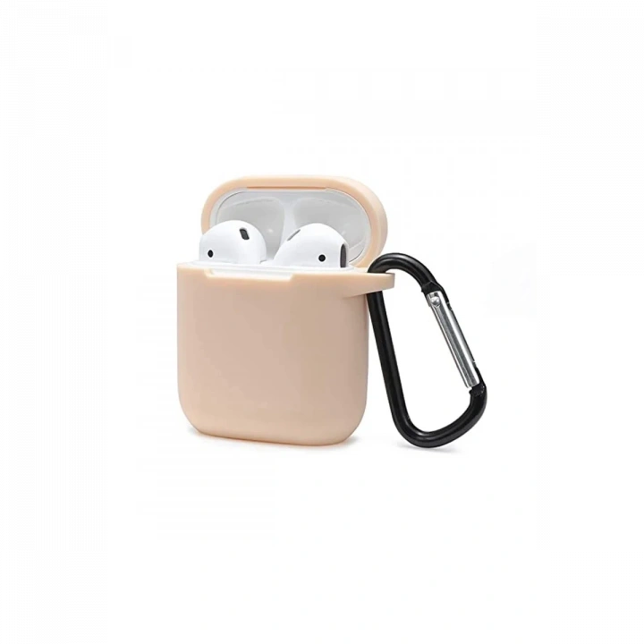 BFS  Airpods 2 (2.nesil) Sert Silikon Kılıf - Bej
