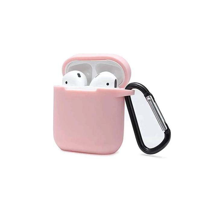 BFS Airpods 2 (2.nesil) Sert Silikon Kılıf - Pudra