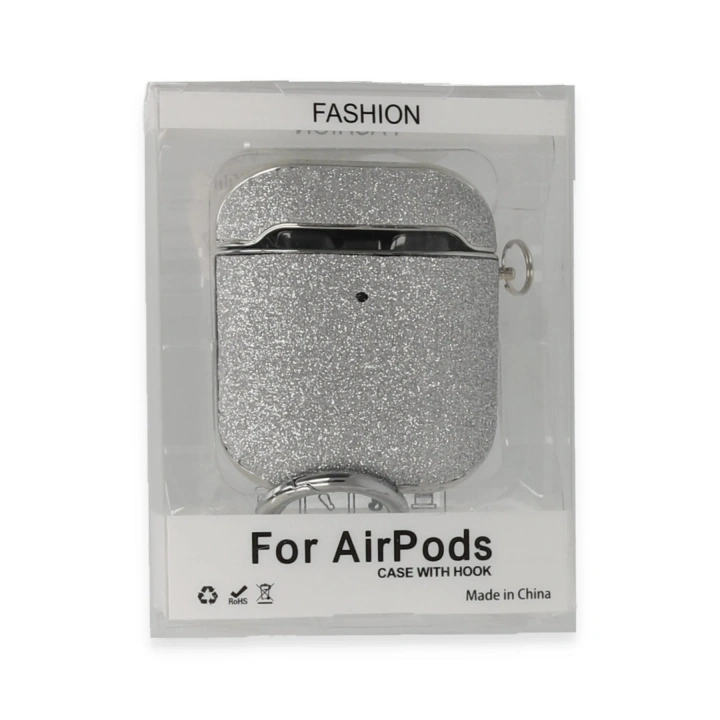BFS  Airpods 2 (2.nesil) Spell Simli Kılıf - Gümüş