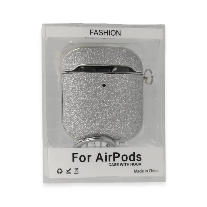 BFS Airpods 2 (2.nesil) Spell Simli Kılıf - Gümüş