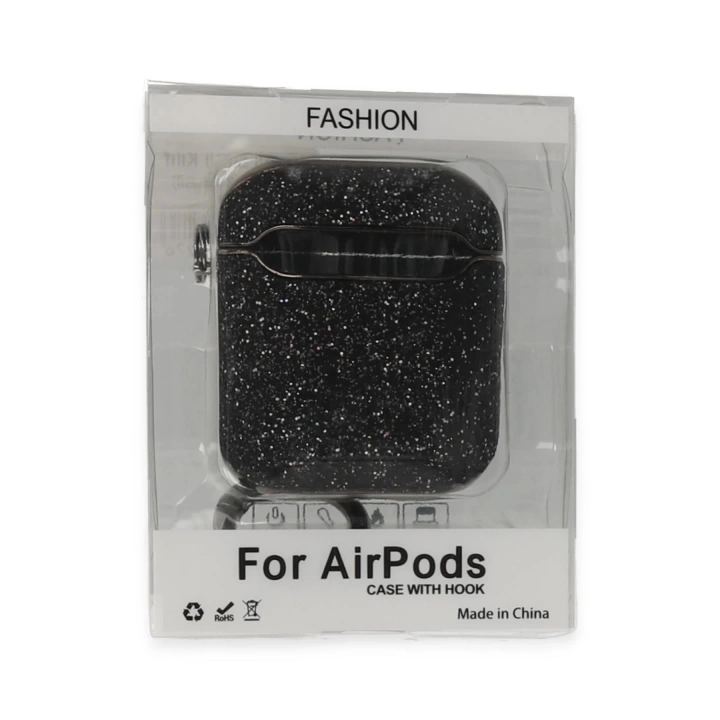 BFS Airpods 2 (2.nesil) Spell Simli Kılıf - Siyah