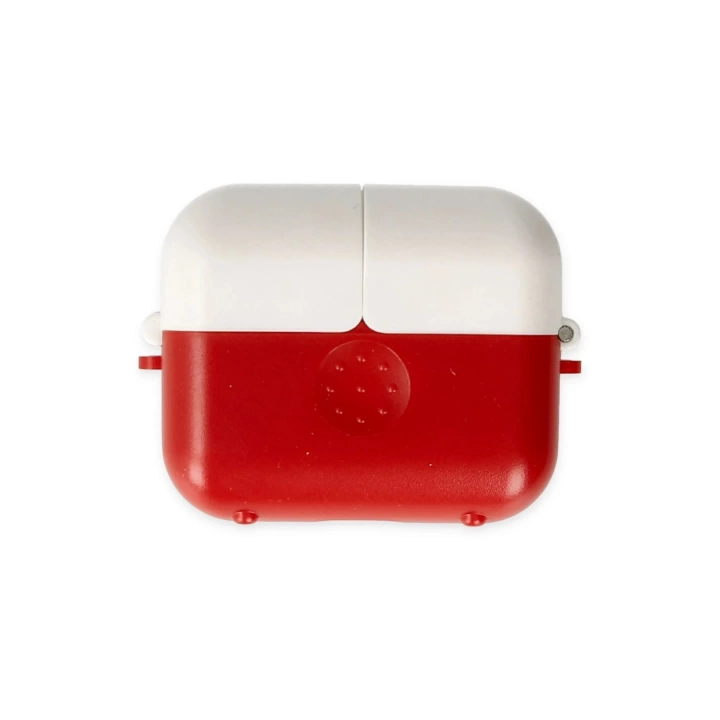 BFS Airpods 3 (3.nesil) Basmalı Kılıf - Kırmızı-Beyaz