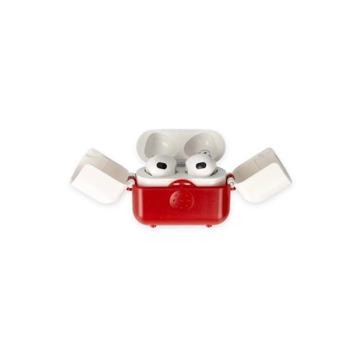 BFS Airpods 3 (3.nesil) Basmalı Kılıf - Kırmızı-Beyaz