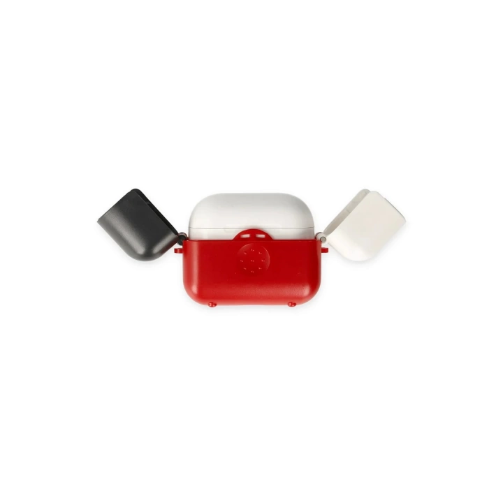 BFS Airpods 3 (3.nesil) Basmalı Kılıf - Kırmızı-Siyah-Beyaz