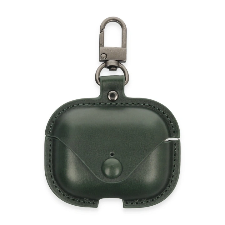 BFS  Airpods 3 (3.nesil) Çanta Deri Kılıf - Haki Yeşil