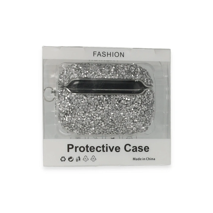 BFS  Airpods 3 (3.nesil) Mira Taşlı Kılıf - Gümüş