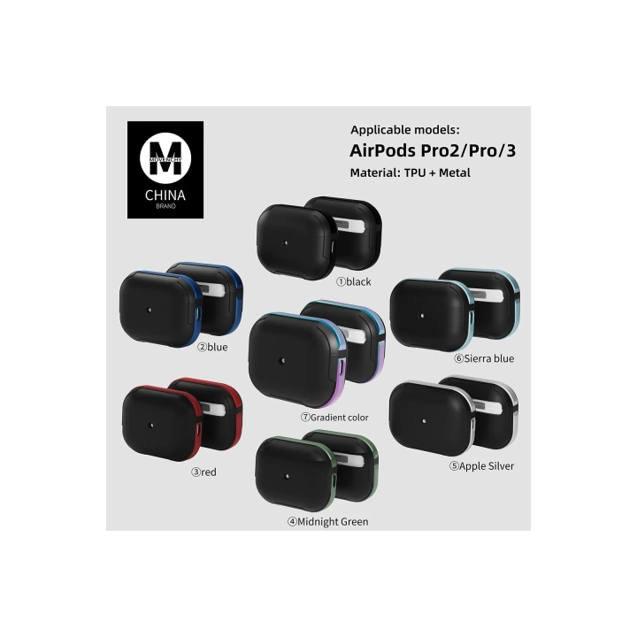 BFS Airpods 3 (3.nesil) MO-A8 Armor Kılıf - Kırmızı