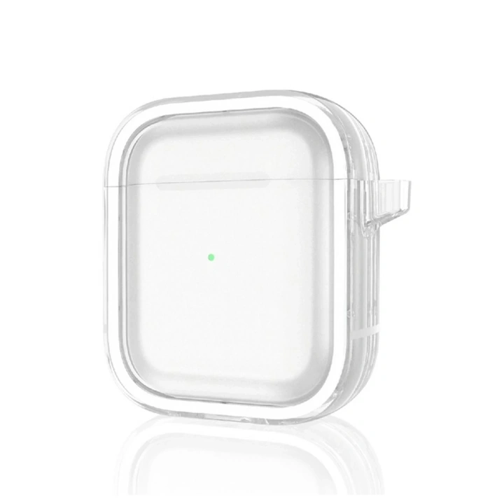 BFS Airpods 4 (4.nesil) Shiny Şeffaf Kılıf - Beyaz