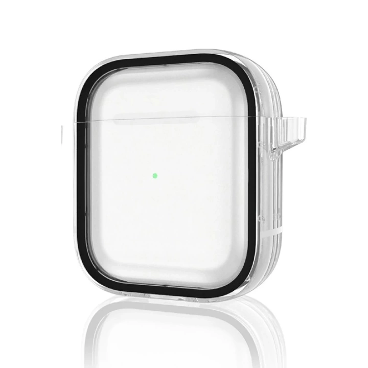 BFS Airpods 4 (4.nesil) Shiny Şeffaf Kılıf - Siyah