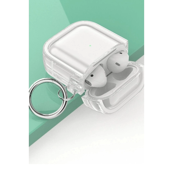 BFS Airpods 4 (4.nesil) Shiny Şeffaf Kılıf - Siyah