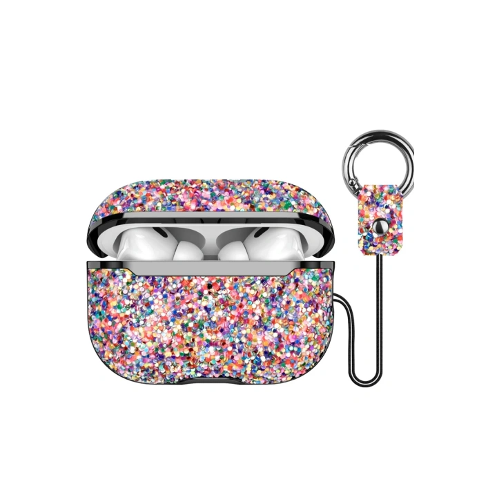 BFS  Airpods Pro 2 (2.nesil) Bright Simli Airpods Kapak - Gold