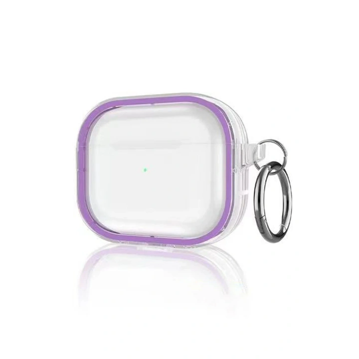BFS Airpods Pro 2 (2.nesil) Shiny Şeffaf Kılıf - Mor