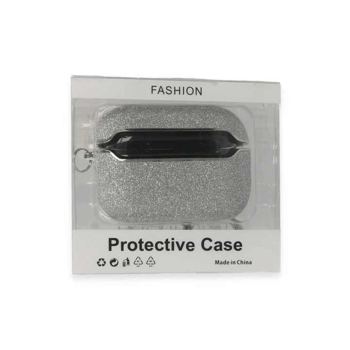 BFS Airpods Pro 2 (2.nesil) Spell Simli Kılıf - Gümüş