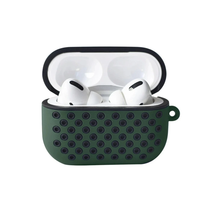 BFS Airpods Pro 2 (2.nesil) Spor Delikli Kılıf - Haki Yeşil-Siyah