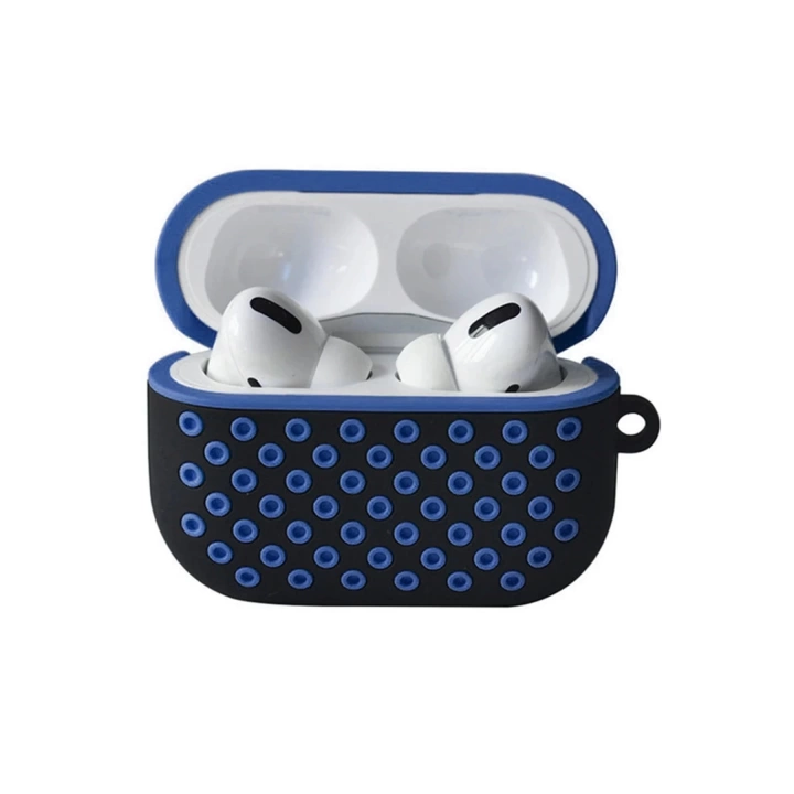BFS Airpods Pro 2 (2.nesil) Spor Delikli Kılıf - Siyah-Mavi