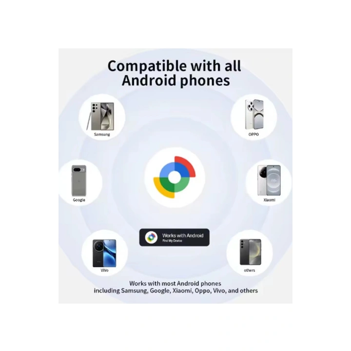 BFS Airtag Android Konum Belirleme Akıllı Takip Cihazı Smart Finder Beyaz