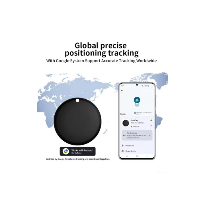 BFS Airtag Android Konum Belirleme Akıllı Takip Cihazı Smart Finder Siyah