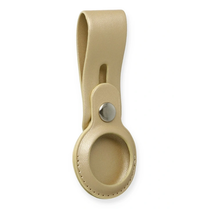 BFS  Airtag Askılı Deri Kılıf - Gold