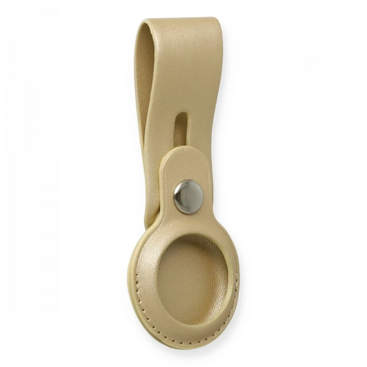 BFS  Airtag Askılı Deri Kılıf - Gold