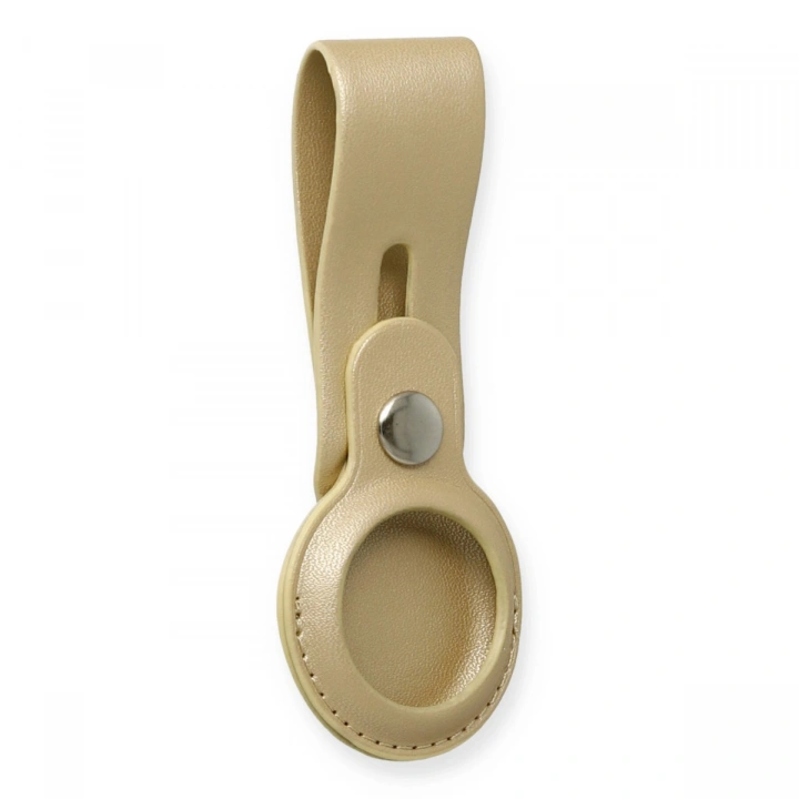 BFS  Airtag Askılı Deri Kılıf - Gold