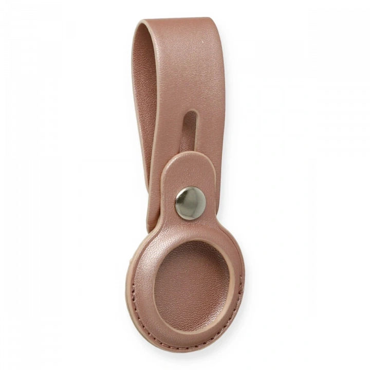 BFS  Airtag Askılı Deri Kılıf - Rose Gold
