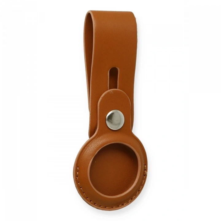 BFS  Airtag Askılı Deri Kılıf - Taba