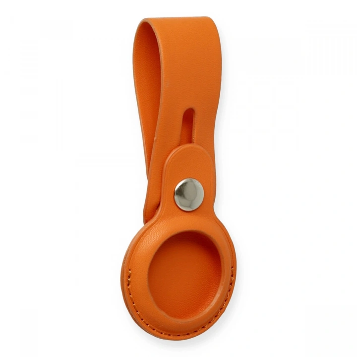 BFS  Airtag Askılı Deri Kılıf - Turuncu