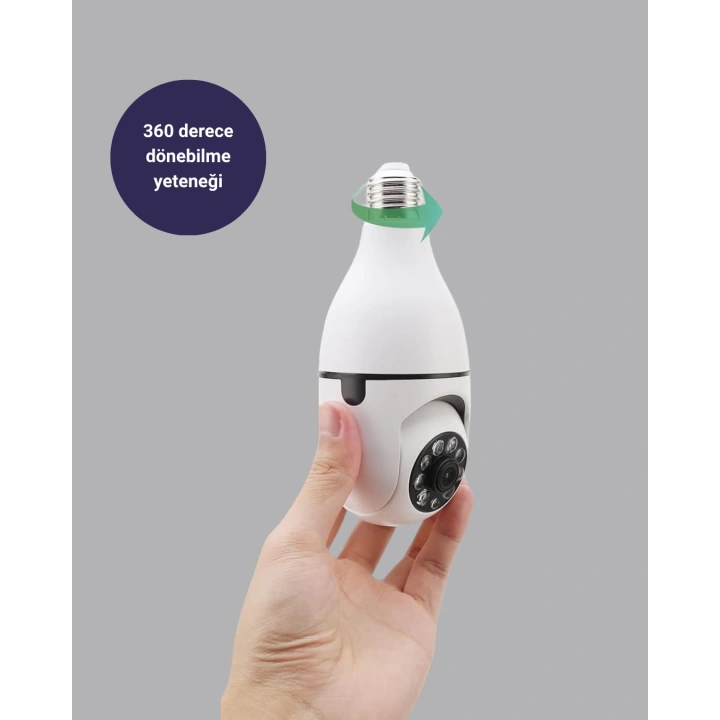 BFS Akıllı Duy Kamera 360 Derece Dönebilir ve PTZ Teknolojili