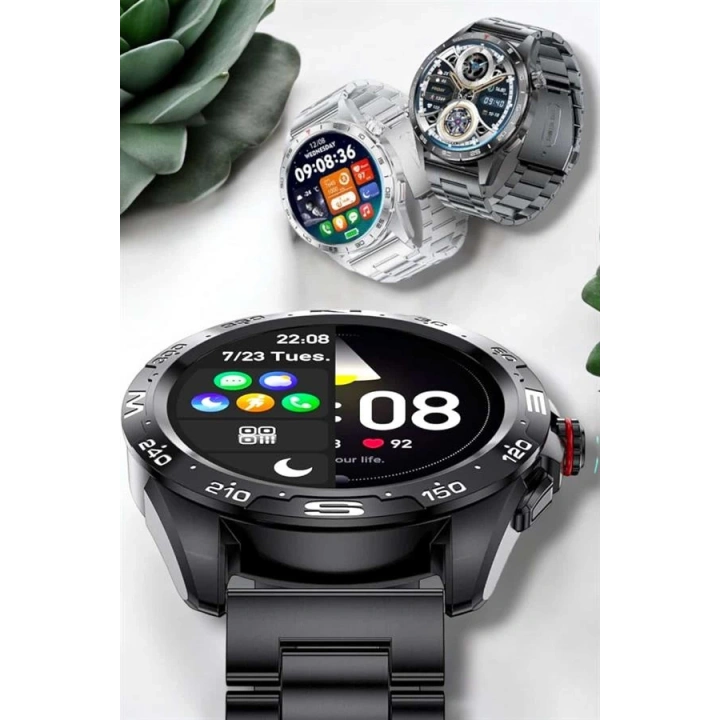 BFS Akıllı Saat Sağlık ve Fitness Takibi Bluetooth Bağlantılı Dokunmatik Ekran