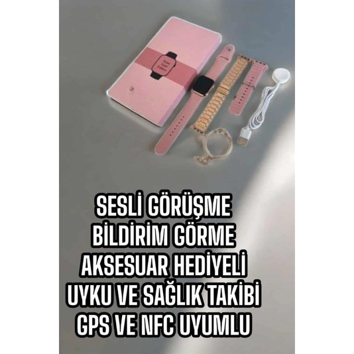 BFS Akıllı Saat Sesli Görüşme Bildirim Görme Uyku ve Sağlık Takibi