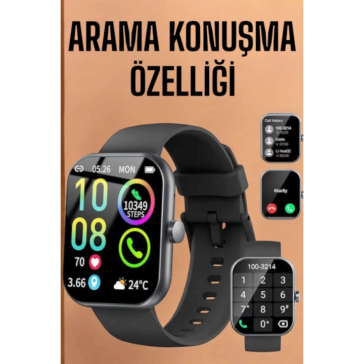 BFS Akıllı Saat Tema Değiştirme Bluetooth Bağlantılı Arama Cevaplayan