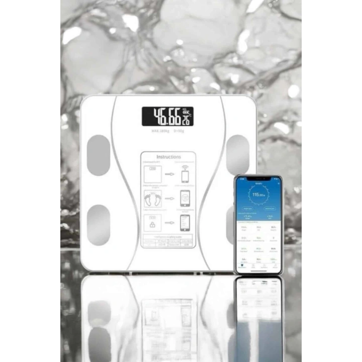 BFS Akıllı Tartı Bluetooth Bağlantılı Yağ Ölçebilen Tartı Yeni Nesil