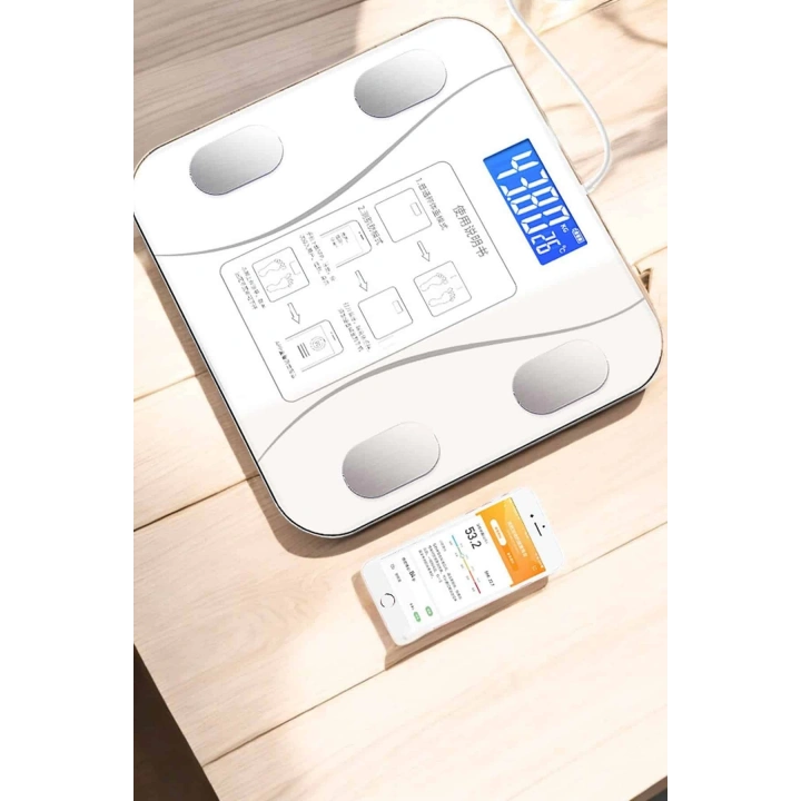 BFS Akıllı Tartı Bluetooth Bağlantılı Yağ Ölçebilen Tartı Yeni Nesil