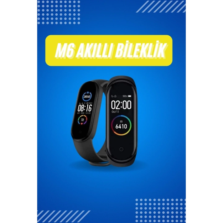 BFS Akıllı Uyumlu Bileklik M6 Adımsayar Spor Modları Çağrı Görme Türkçe Menü