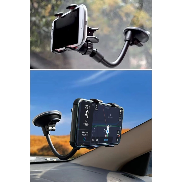 BFS   Akrobat Cama Sabitlenen Güçlü Vakumlu 360 Derece Dönen Tüm Modellere Uyan Oto Telefon Tutucu