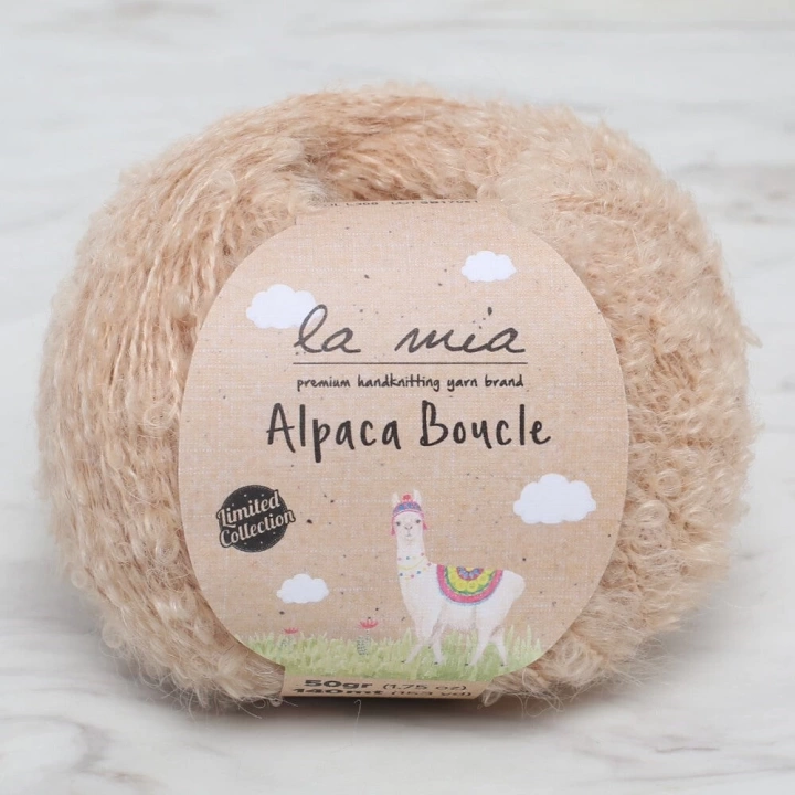 BFS  Alpaca Boucle 50 Gr Bej El Örgü İpi - L308 - 34389