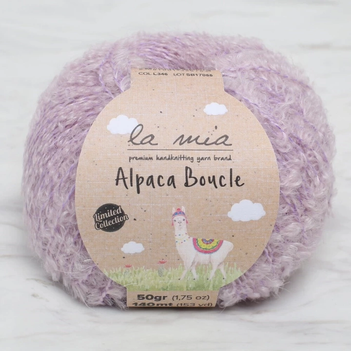 BFS  Alpaca Boucle 50 Gr Lila El Örgü İpi - L346 - 34391