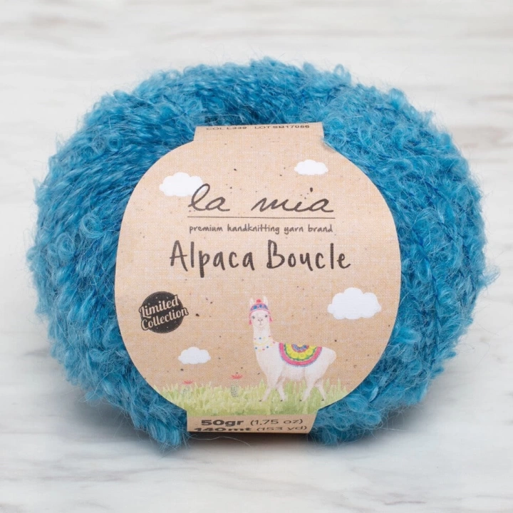 BFS  Alpaca Boucle 50 Gr Mavi El Örgü İpi - L339 - 34390