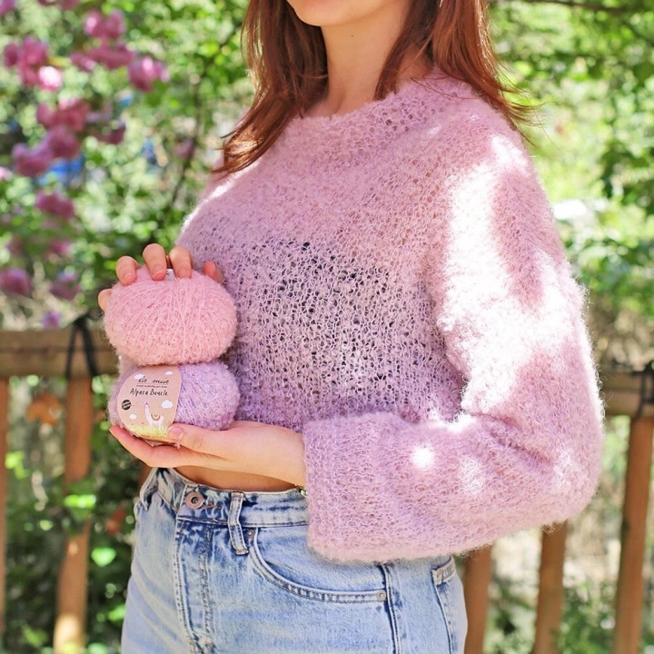 BFS  Alpaca Boucle 50 Gr Mavi El Örgü İpi - L339 - 34390